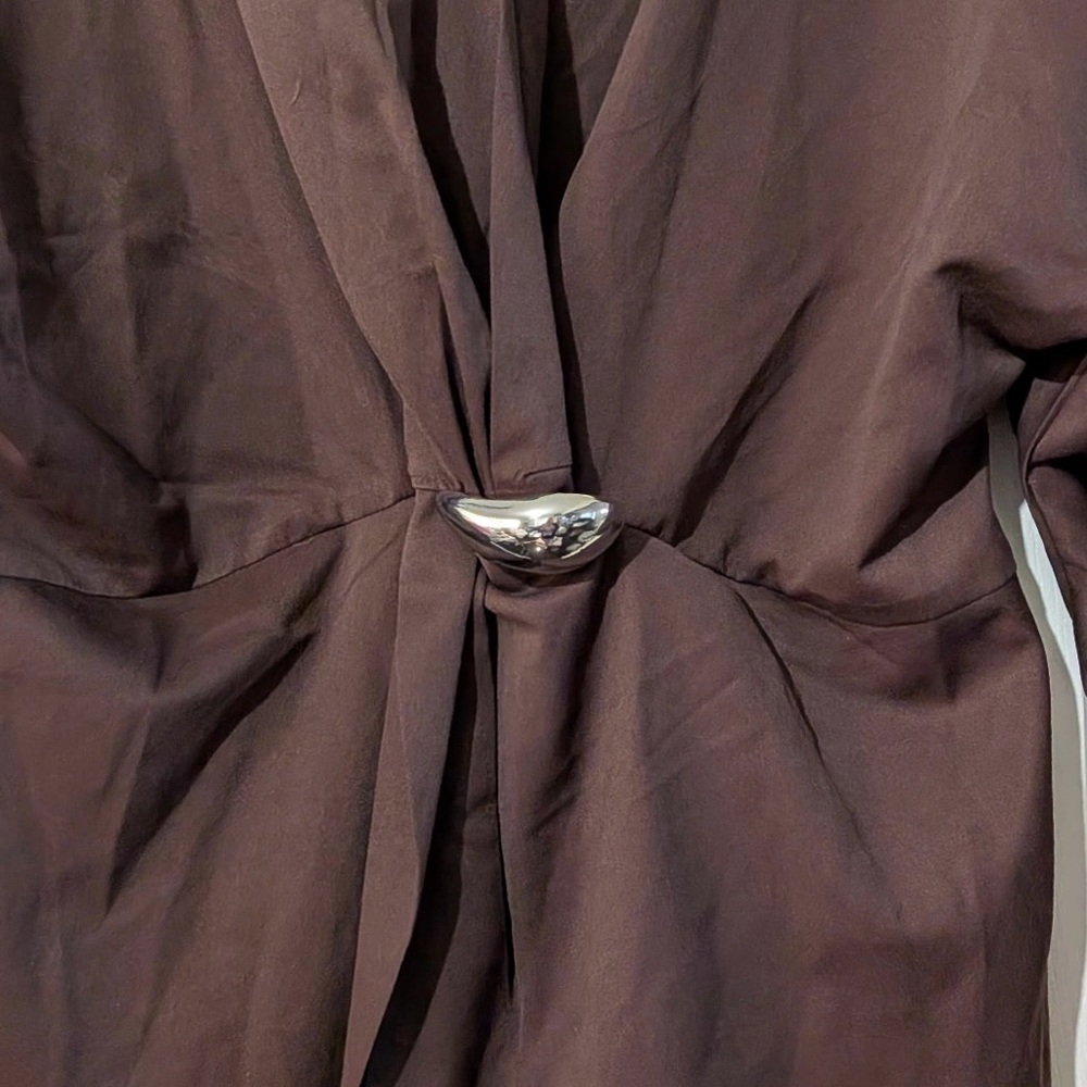 Commense Metal Detail Draped Shirt - Picture 8 of 12